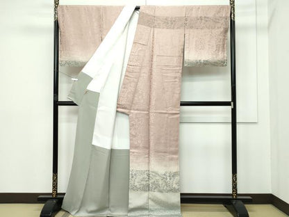 平和屋本店■極上　創業200年・7代目永治屋清左衛門　訪問着　お召地　草花文　ますいわ屋扱い　逸品　未使用　CZAA2573s5