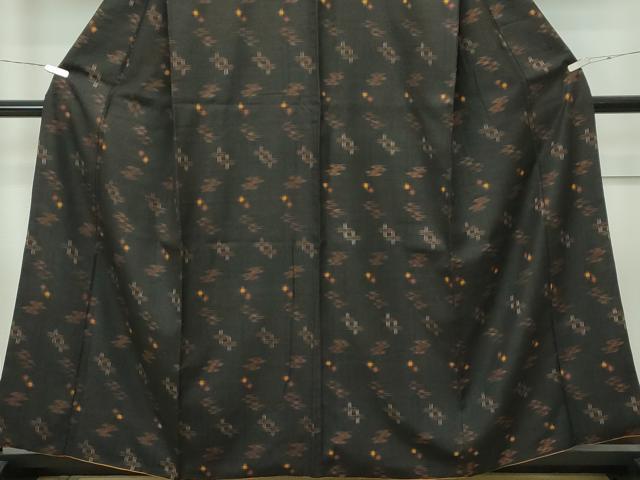 平和屋本店●極上 国指定重要無形文化財 本場久米島紬 手織 そごう扱い 逸品 CZAA2578s5