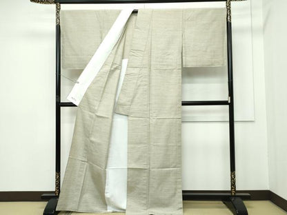 平和屋本店▽極上 紬 単衣 横段文 やまと誂製 逸品 未使用 CZAA2605s5