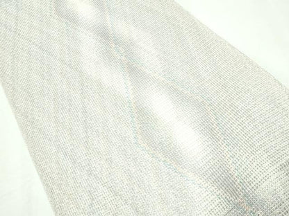 平和屋本店■極上　夏物　八寸名古屋帯　羅　菱　銀糸　ゑり善扱い　たとう紙付き　逸品　CZAA2624s5
