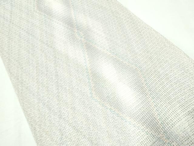 平和屋本店■極上　夏物　八寸名古屋帯　羅　菱　銀糸　ゑり善扱い　たとう紙付き　逸品　CZAA2624s5