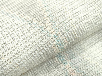 平和屋本店■極上　夏物　八寸名古屋帯　羅　菱　銀糸　ゑり善扱い　たとう紙付き　逸品　CZAA2624s5