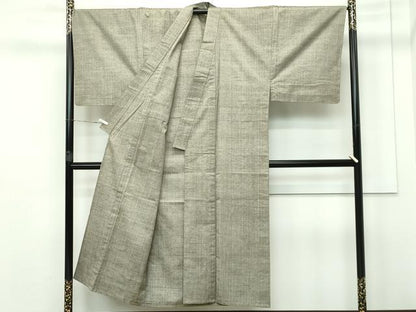 平和屋本店▽極上 男性 紬 単衣 アンサンブル 霞文 逸品 CZAA2636s5