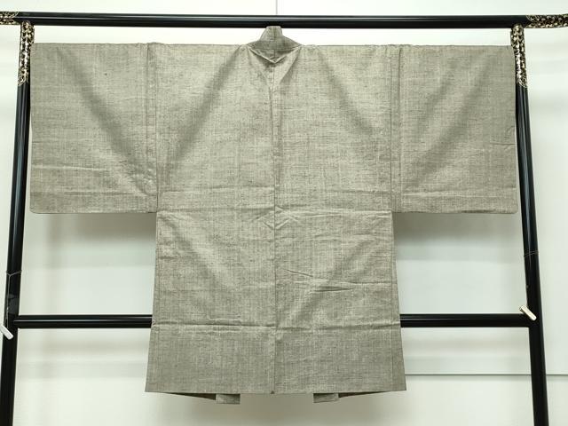 平和屋本店▽極上 男性 紬 単衣 アンサンブル 霞文 逸品 CZAA2636s5