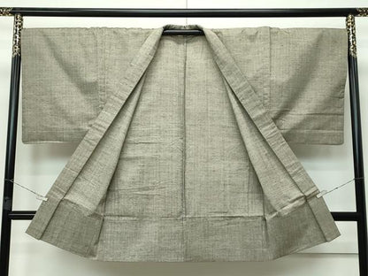 平和屋本店▽極上 男性 紬 単衣 アンサンブル 霞文 逸品 CZAA2636s5