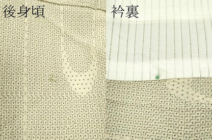 平和屋本店＊極上 夏物 明石ちぢみ 120亀甲 反端付き 逸品 CZAA2639s5