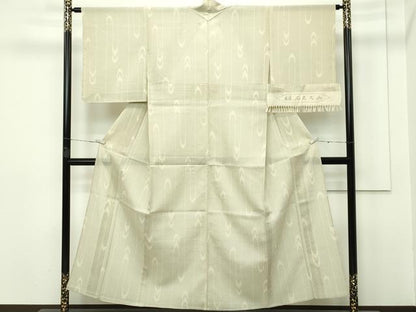 平和屋本店＊極上 夏物 明石ちぢみ 120亀甲 反端付き 逸品 CZAA2639s5