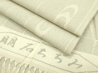 平和屋本店＊極上 夏物 明石ちぢみ 120亀甲 反端付き 逸品 CZAA2639s5