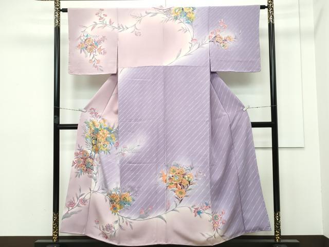 平和屋本店■極上　創業460年・千總　訪問着　刺繍　更紗花文　暈し染め　金彩　逸品　未使用　CZAA2650s5