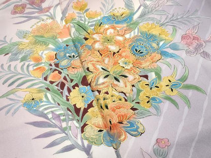 平和屋本店■極上　創業460年・千總　訪問着　刺繍　更紗花文　暈し染め　金彩　逸品　未使用　CZAA2650s5
