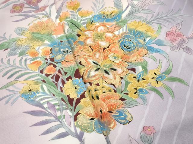平和屋本店■極上　創業460年・千總　訪問着　刺繍　更紗花文　暈し染め　金彩　逸品　未使用　CZAA2650s5