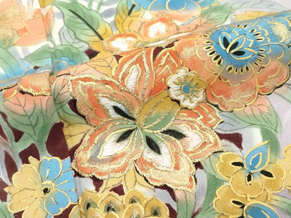 平和屋本店■極上　創業460年・千總　訪問着　刺繍　更紗花文　暈し染め　金彩　逸品　未使用　CZAA2650s5