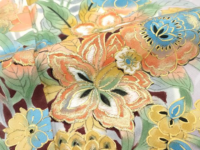 平和屋本店■極上　創業460年・千總　訪問着　刺繍　更紗花文　暈し染め　金彩　逸品　未使用　CZAA2650s5