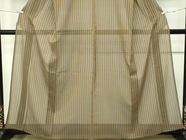 平和屋本店＊希少 夏物 本場黄八丈 夏黄八 紗紬 縞 逸品 CZAA2653s5