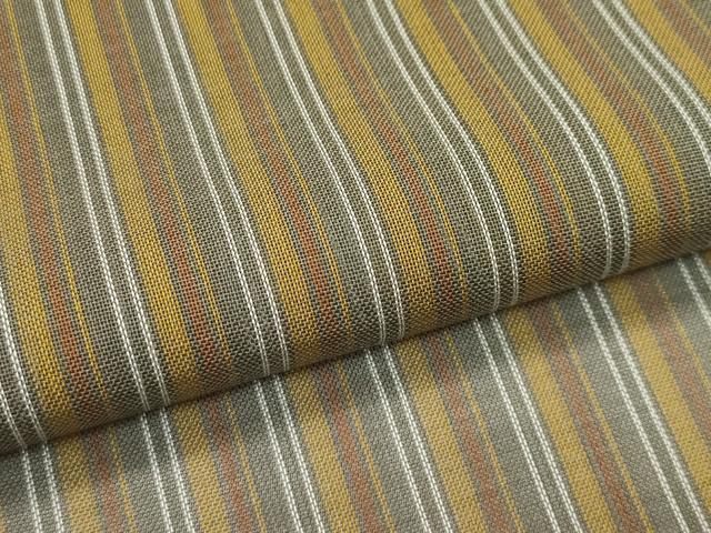 平和屋本店＊希少 夏物 本場黄八丈 夏黄八 紗紬 縞 逸品 CZAA2653s5