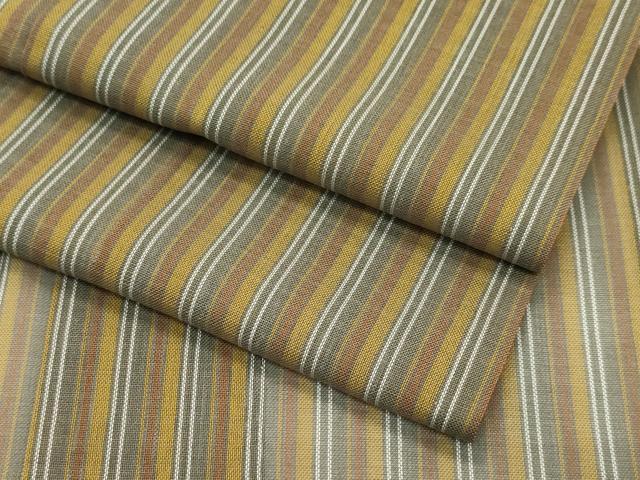 平和屋本店＊希少 夏物 本場黄八丈 夏黄八 紗紬 縞 逸品 CZAA2653s5