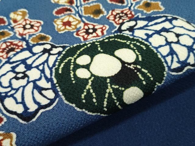 平和屋本店●極上 和染紅型 栗山紅型 栗山吉三郎 九寸名古屋帯 桐 鬼しぼ縮緬 逸品 未使用 CZAA2690s5