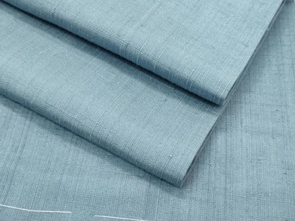 平和屋本店■極上　紬　色無地　藍鼠色　逸品　未使用　CZAA2705s5