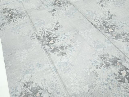 平和屋本店●極上 都喜ヱ門 本場大島紬 白大島 7マルキ 総絣 草花文 藤絹織物謹製 逸品 CZAA2714s5