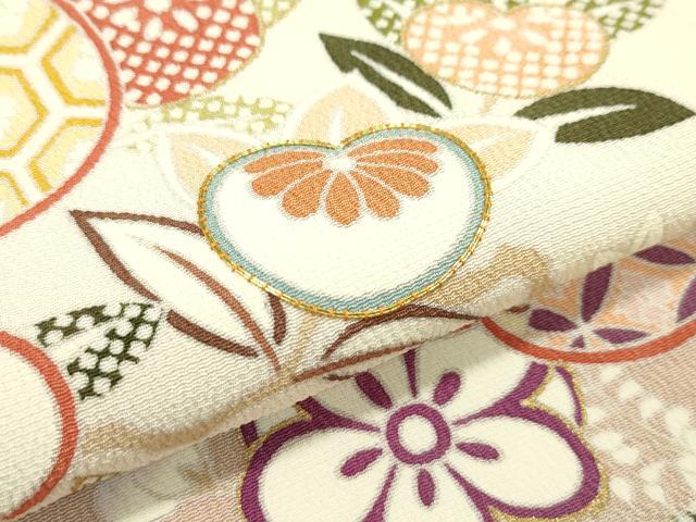 平和屋本店●極上　吉澤友禅　訪問着　駒刺繍　草花文　暈し染め　金彩　逸品　CZAA5409s6