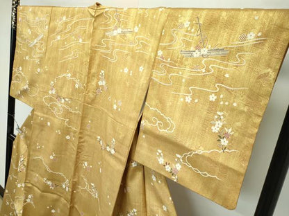 平和屋本店●極上 訪問着 花筏文 金彩 逸品 CZAA2742s5