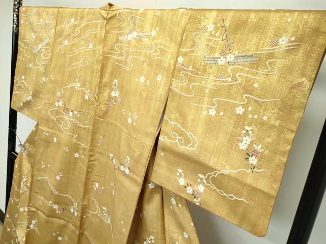 平和屋本店●極上 訪問着 花筏文 金彩 逸品 CZAA2742s5