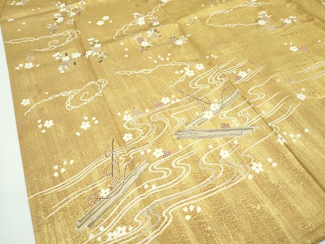 平和屋本店●極上 訪問着 花筏文 金彩 逸品 CZAA2742s5