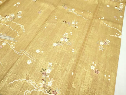 平和屋本店●極上 訪問着 花筏文 金彩 逸品 CZAA2742s5
