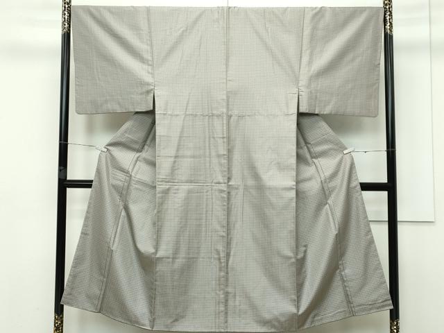 平和屋本店●極上 男性 西陣 鳥居良 茶喜 お召 吉野間道 証紙付き 逸品 CZAA2748s5