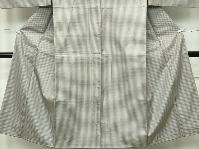平和屋本店●極上 男性 西陣 鳥居良 茶喜 お召 吉野間道 証紙付き 逸品 CZAA2748s5