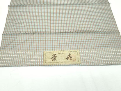 平和屋本店●極上 男性 西陣 鳥居良 茶喜 お召 吉野間道 証紙付き 逸品 CZAA2748s5