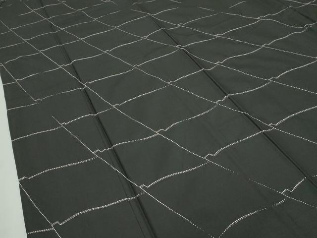 平和屋着物●極上　訪問着　本場大島紬地　刺し子　瓦文　逸品　CZAA5558s6