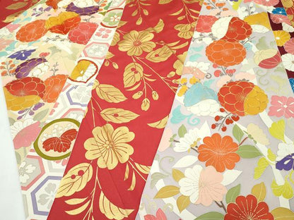 平和屋本店●極上　創業460年・千總　振袖　駒刺繍　草花文　金彩　逸品　未使用　CZAA5556s6