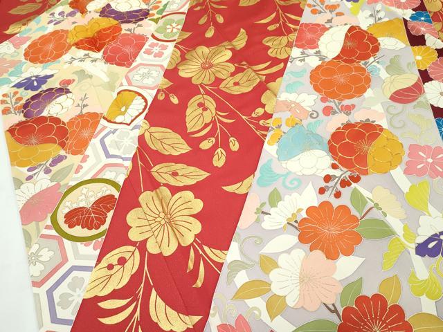 平和屋本店●極上　創業460年・千總　振袖　駒刺繍　草花文　金彩　逸品　未使用　CZAA5556s6
