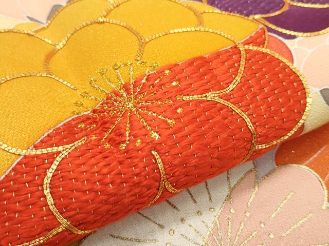 平和屋本店●極上　創業460年・千總　振袖　駒刺繍　草花文　金彩　逸品　未使用　CZAA5556s6