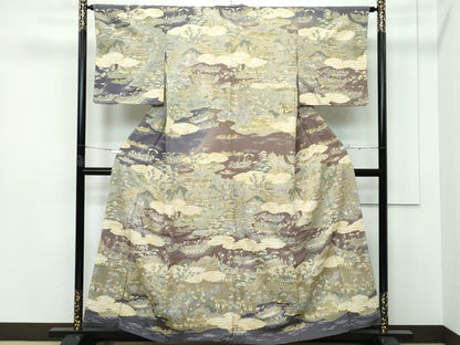 平和屋本店■極上　訪問着　総刺繍　中国三大刺繍　スワトウ刺繍　人物風景文　金糸　鬼しぼ縮緬　逸品　未使用　CZAA2777s5
