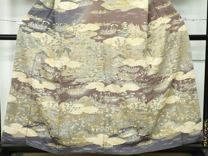 平和屋本店■極上　訪問着　総刺繍　中国三大刺繍　スワトウ刺繍　人物風景文　金糸　鬼しぼ縮緬　逸品　未使用　CZAA2777s5