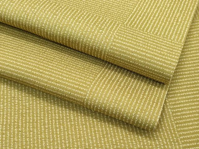 平和屋本店●極上 青山みとも お召 市松文様 梅幸茶色地 逸品 CZAA2783s5