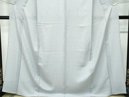 平和屋着物＊極上　夏物　色無地　柳鼠色　菱紋紗　逸品　CZAA5404s6