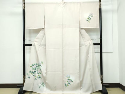 平和屋本店＊極上 夏物 訪問着 絽 紫陽花 金彩 肌色地 反端付き 逸品 未使用 CZAA2815s5