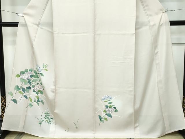 平和屋本店＊極上 夏物 訪問着 絽 紫陽花 金彩 肌色地 反端付き 逸品 未使用 CZAA2815s5