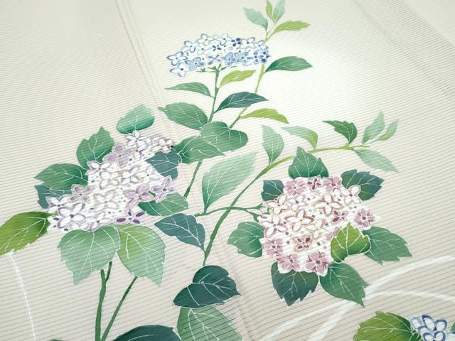平和屋本店＊極上 夏物 訪問着 絽 紫陽花 金彩 肌色地 反端付き 逸品 未使用 CZAA2815s5