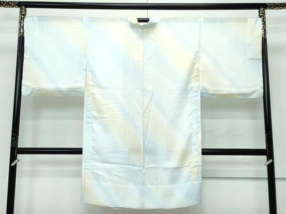 平和屋本店▽極上 スリーシーズン 春夏秋 塵除け 長羽織 紗 斜線文 暈し染め 反端付き 逸品 未使用 CZAA2818s5