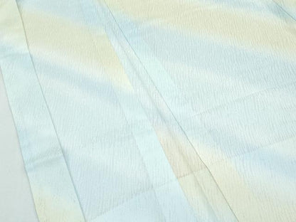 平和屋本店▽極上 スリーシーズン 春夏秋 塵除け 長羽織 紗 斜線文 暈し染め 反端付き 逸品 未使用 CZAA2818s5