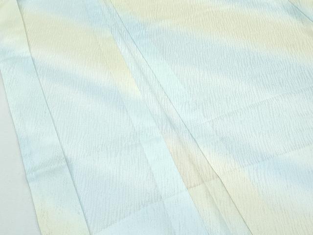 平和屋本店▽極上 スリーシーズン 春夏秋 塵除け 長羽織 紗 斜線文 暈し染め 反端付き 逸品 未使用 CZAA2818s5