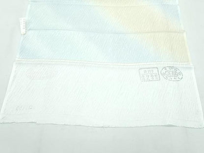 平和屋本店▽極上 スリーシーズン 春夏秋 塵除け 長羽織 紗 斜線文 暈し染め 反端付き 逸品 未使用 CZAA2818s5