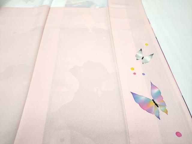 平和屋本店●極上　振袖　希少柄　小人　メルヘン　ピエロ　舞蝶文　暈し染め　逸品　CZAA5178s6