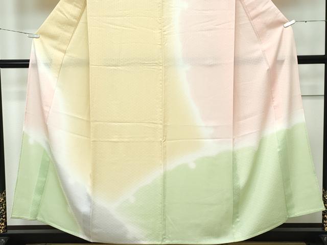 平和屋本店■極上　夏物　訪問着　網目紋紗　雪輪文様　暈し染め　京都きもの友禅扱い　逸品　CZAA2824s5