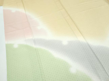 平和屋本店■極上　夏物　訪問着　網目紋紗　雪輪文様　暈し染め　京都きもの友禅扱い　逸品　CZAA2824s5