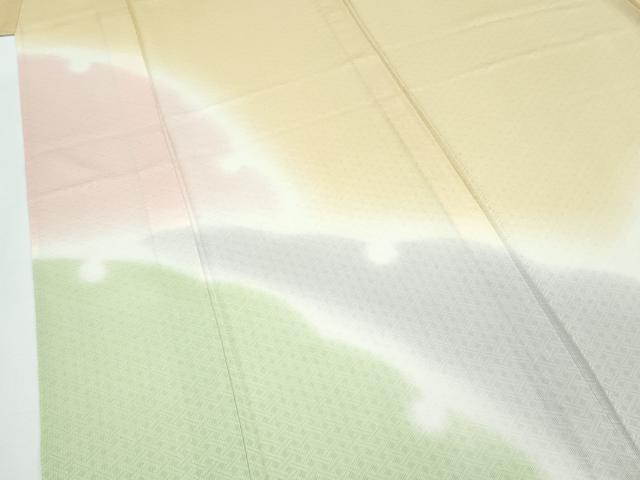 平和屋本店■極上　夏物　訪問着　網目紋紗　雪輪文様　暈し染め　京都きもの友禅扱い　逸品　CZAA2824s5